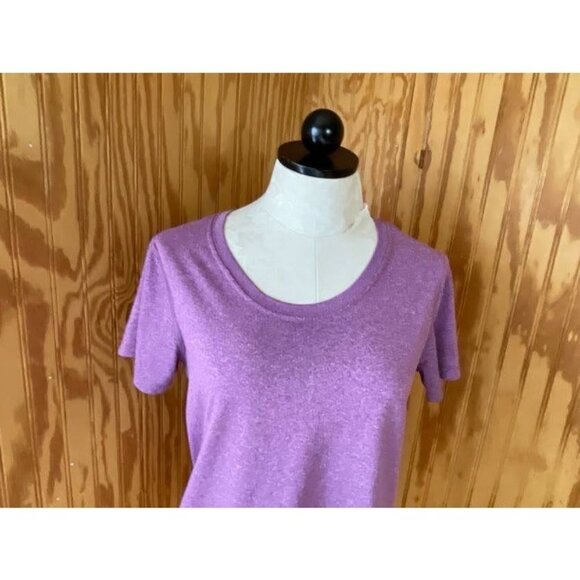 REI Coop Short Sleeve T-Shirt Round Neck Tee Casual Pullover Top Lilac Purple M - Picture 4 of 8
